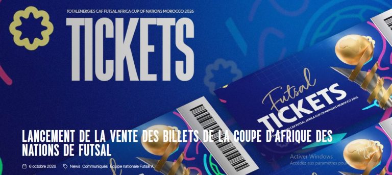 Lancement de la vente des billets de la Coupe d’Afrique des Nations de Futsal