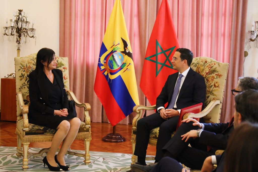 Salwa El Bachri présente ses lettres de créance au ministre des Affaires étrangères équatorien